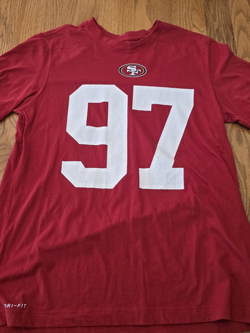 Title:Nike San Francisco 49ers Nick Bosa 97 Dri Fit T Shirt L Red NFL Football